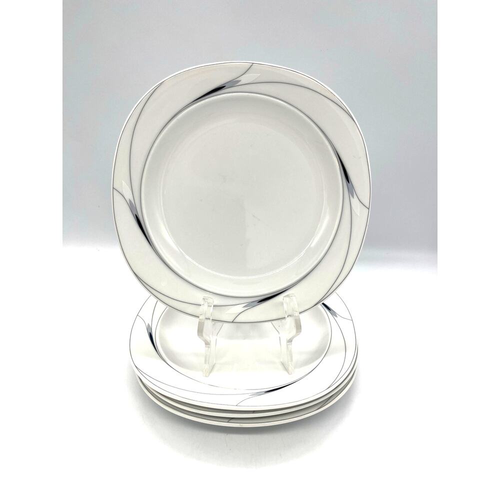 Mikasa L5806 Caviar 1990's Oven to Table Set of 4 Salad Plates 8" Japan